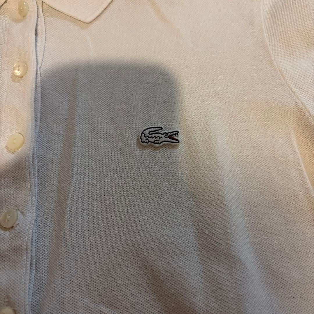 LACOSTE ラコステ 半袖 ポロシャツ ホワイト スリムフィット 40 — image 4