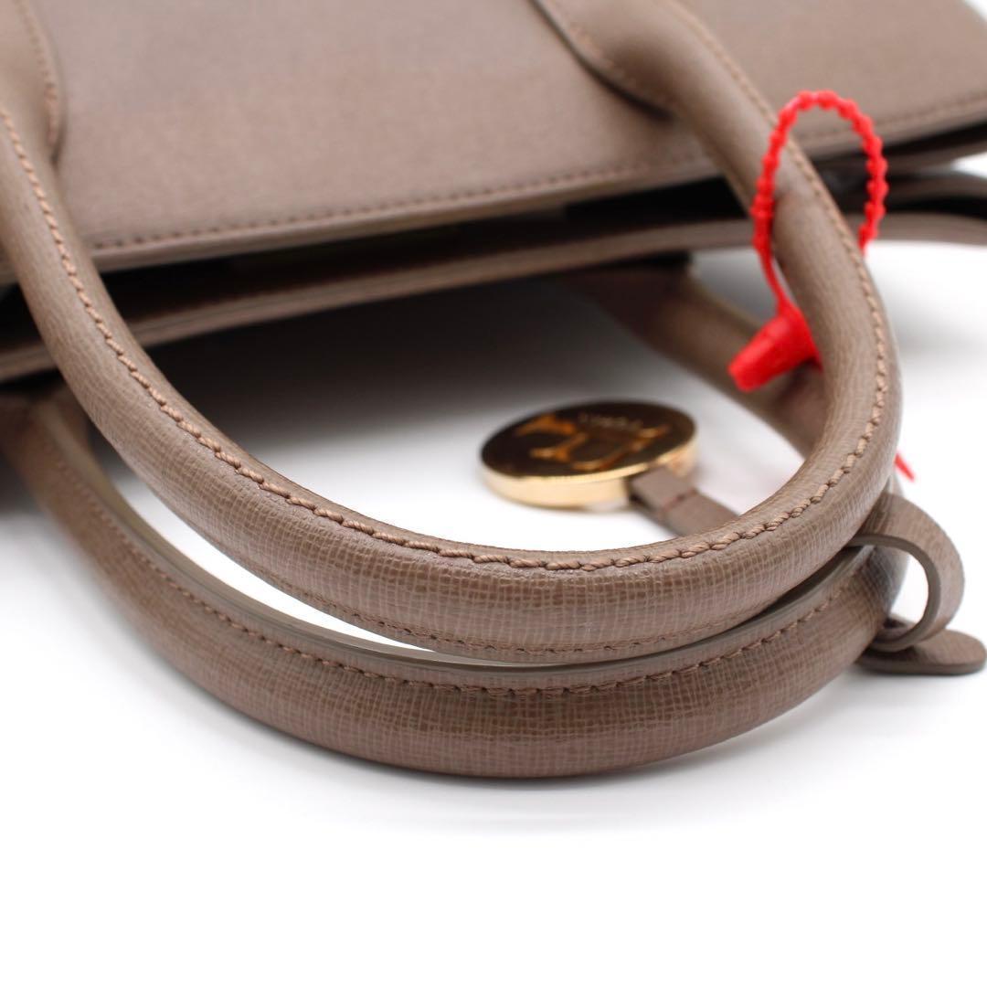 FURLA LINDA ハンドバッグ セミショルダーバッグ レザー ブラウン — image 5