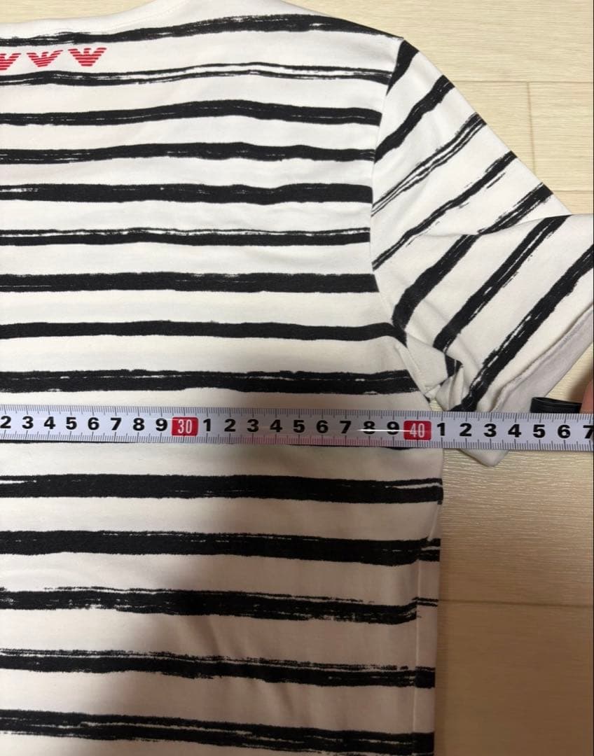 ARMANI JEANS アップルモチーフ ボーダー Tシャツ — image 3