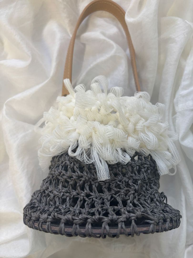 フリルハンドバッグ　ハンドメイド — image 2