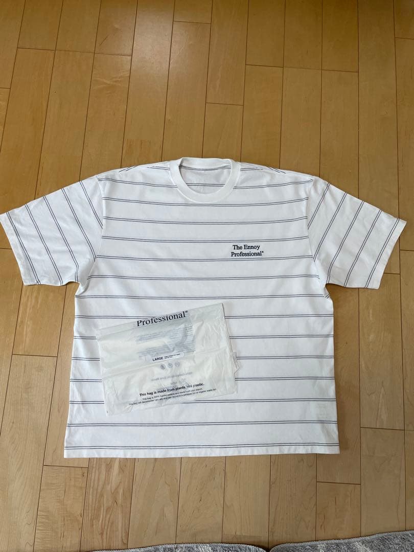 ENNOY Panel Border S/S T-Shirt White L — image 3