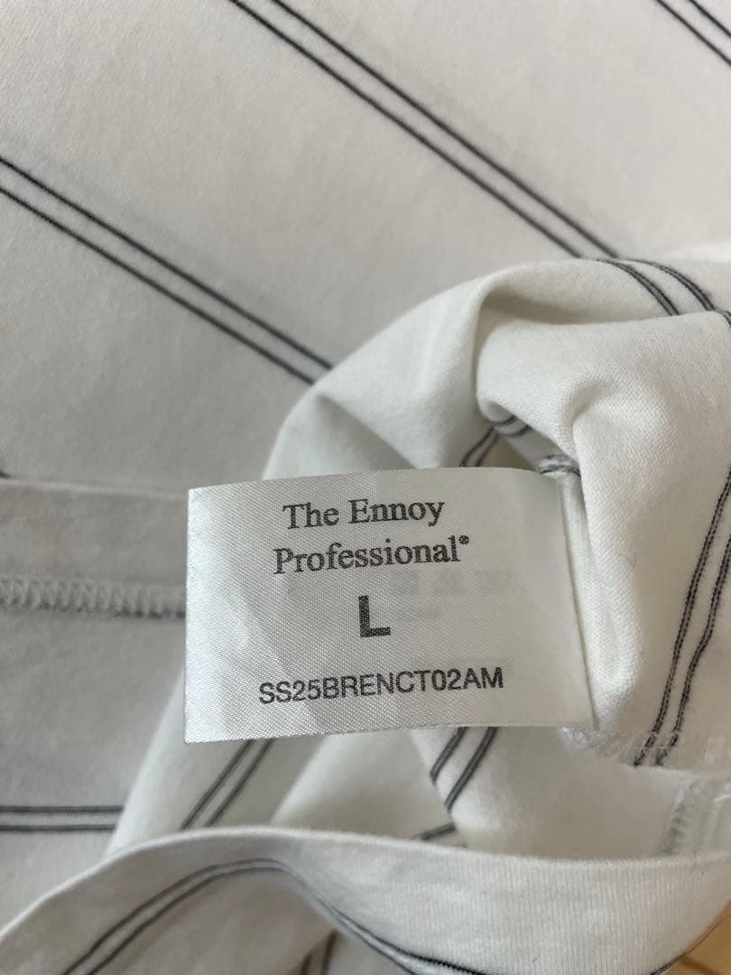 ENNOY Panel Border S/S T-Shirt White L — image 5