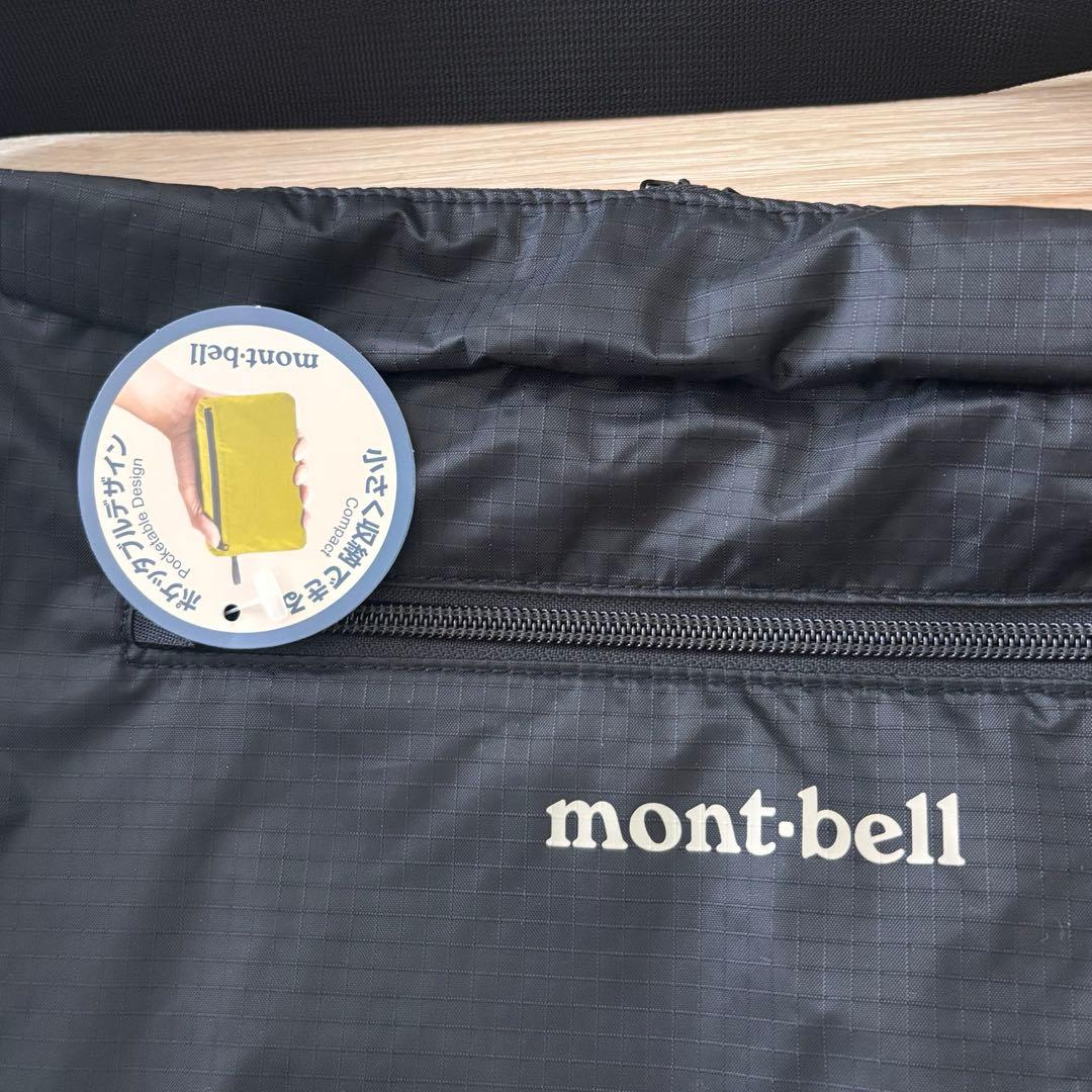 新品タグ付き mont-bell ポケッタブルライトショルダーM ブラック — image 3