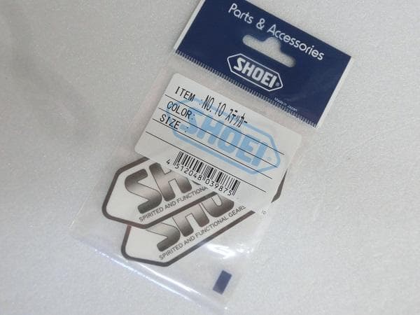 送料込！　SHOEI　純正　ショウエイ　NO.10　ステッカー　2枚入り　クリア — image 3