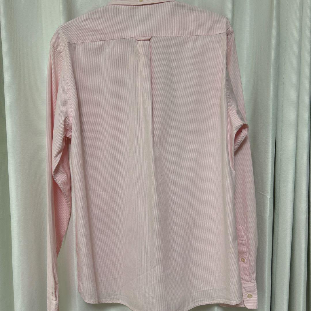 BEAMS HEART ボタンダウンシャツ ピンク ストライプ L — image 4