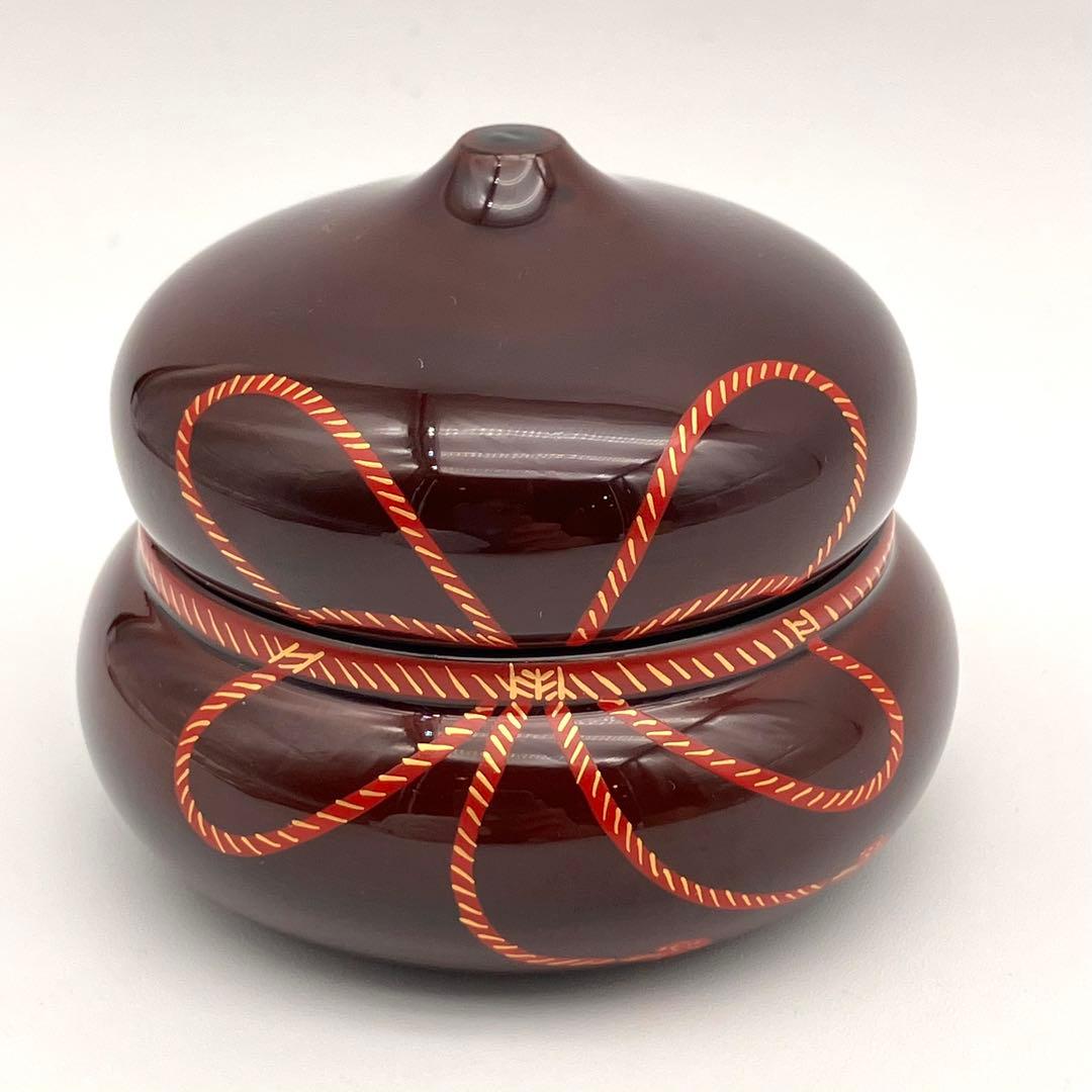 瓢箪型 香合 漆器 中村香鳳作 箱あり 未使用品 — image 2