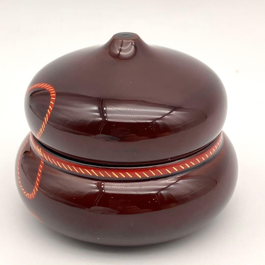瓢箪型 香合 漆器 中村香鳳作 箱あり 未使用品 — image 3