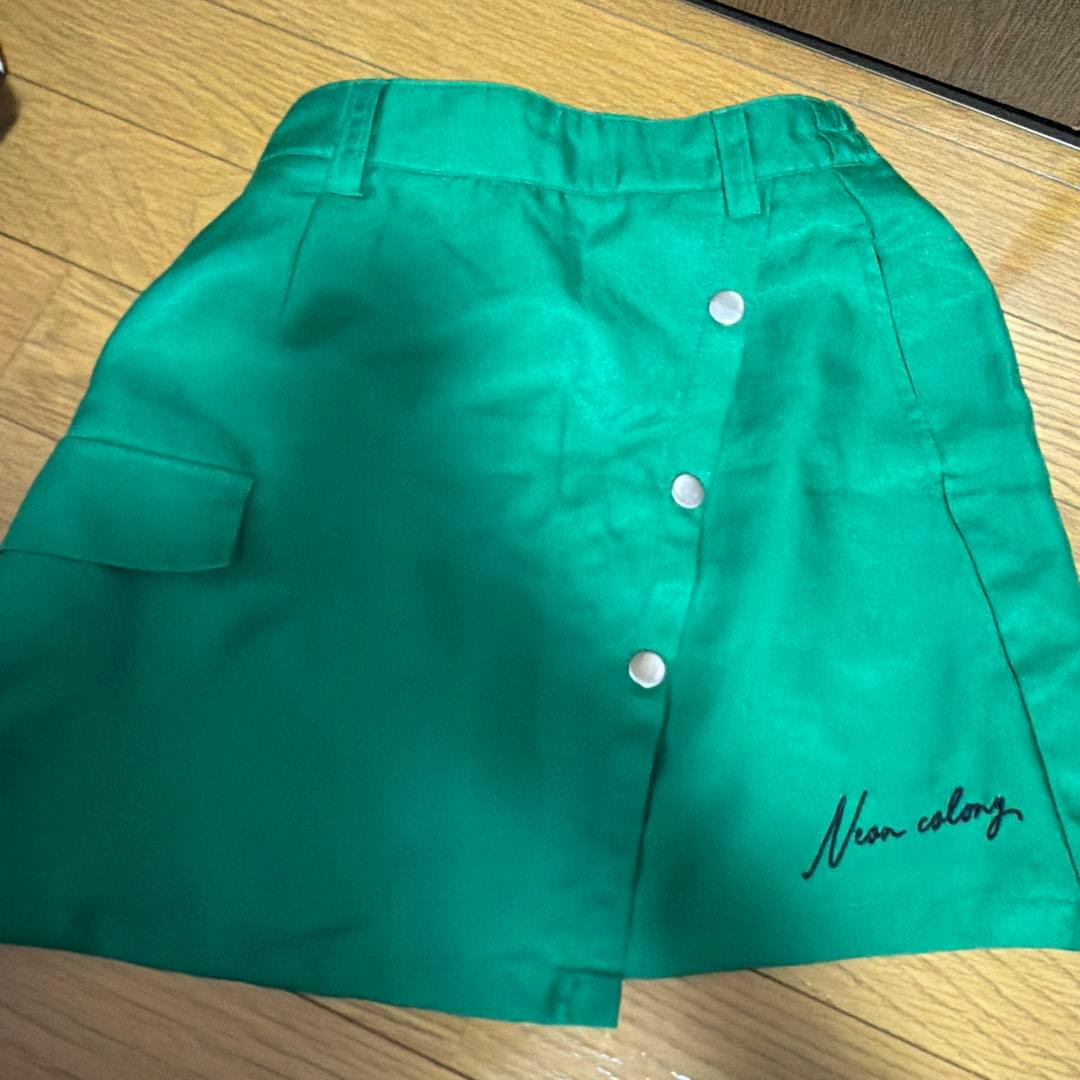 最終価格！Neon colony グリーン ミニスカート — image 2