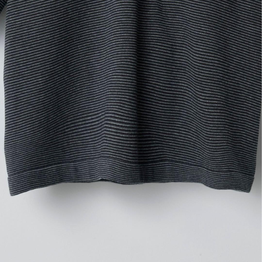 PIN BORDER KNIT POLO チャコール サイズM — image 5