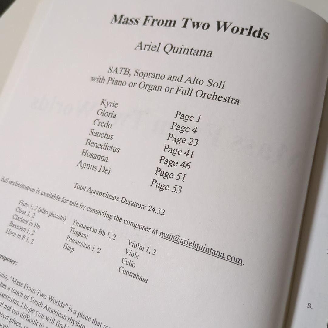 【楽譜・書き込みなし】Mass From Two Worlds — image 3