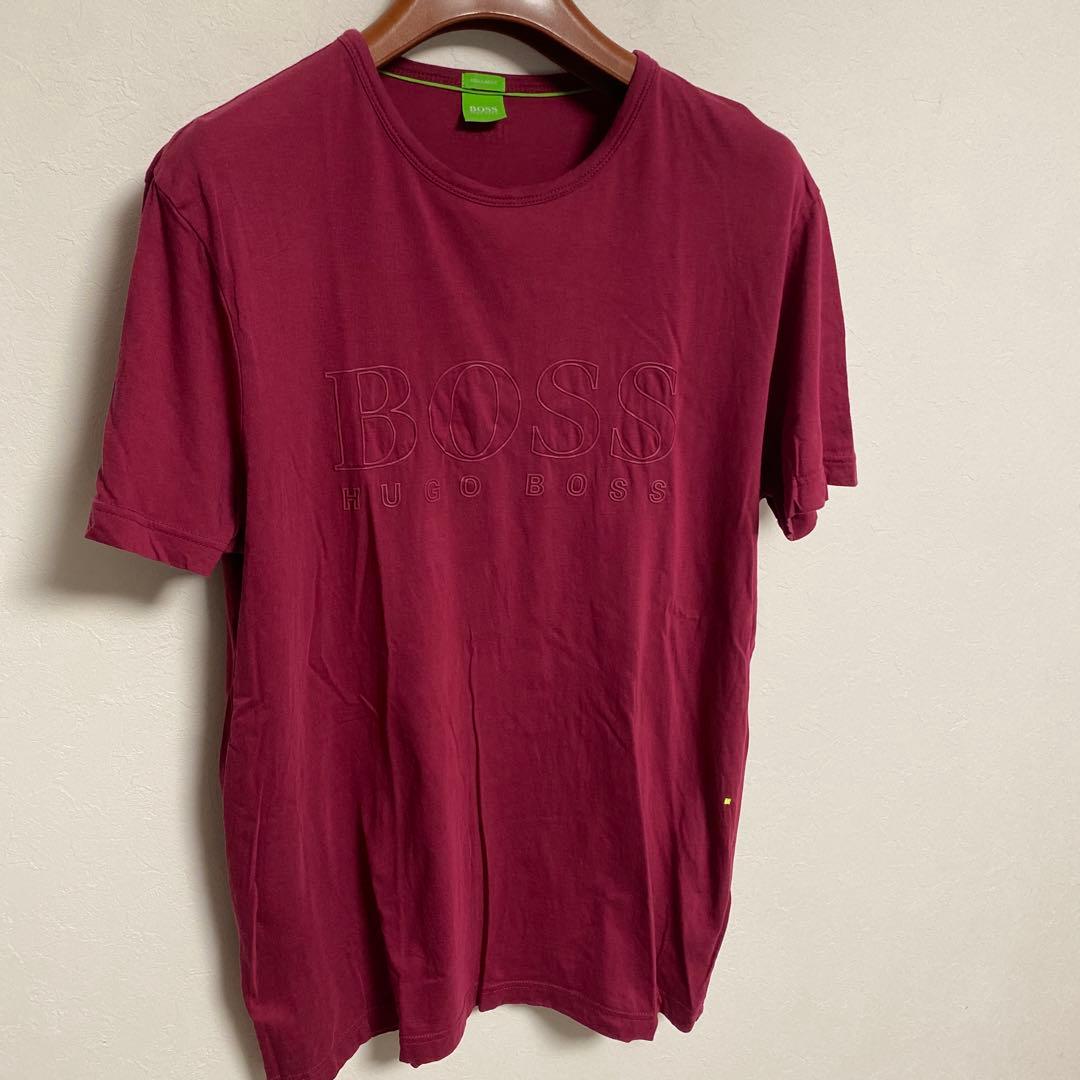 HUGO BOSS エンボスロゴ Tシャツ ボルドー L — image 2