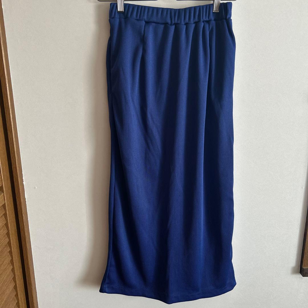 AMERICAN HOLIC リブタイトカットスカート　ブルー　M — image 3