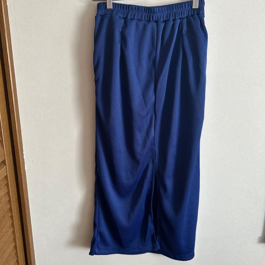 AMERICAN HOLIC リブタイトカットスカート　ブルー　M — image 4