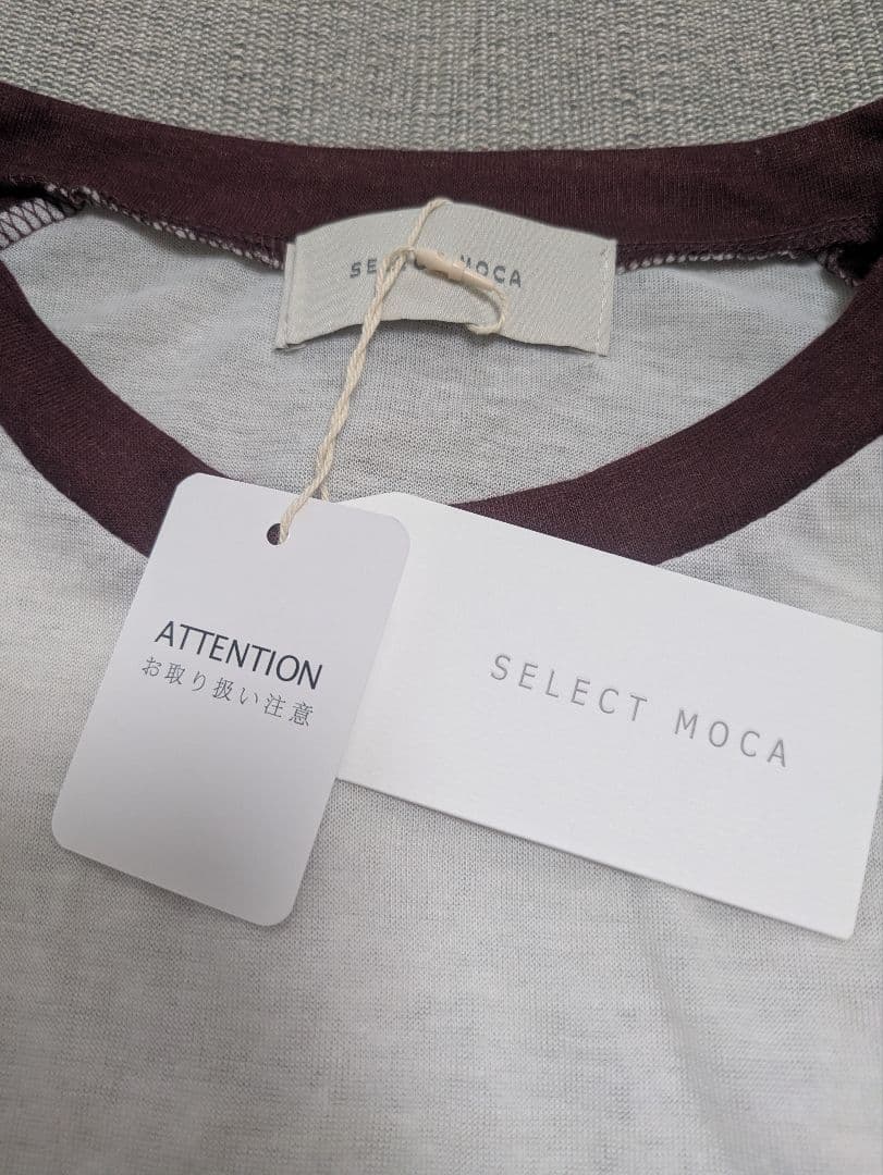【新品タグ付】SELECT　MOCA　シアーラグランロングスリーブTシャツ — image 3