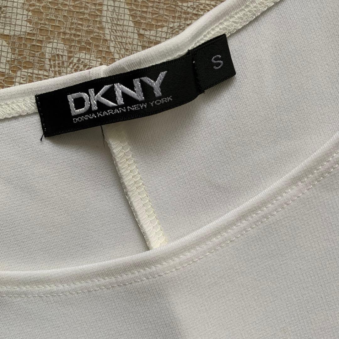DKNY ダナキャランニューヨーク　シンプル　ストレッチワンピースSオフホワイト — image 5