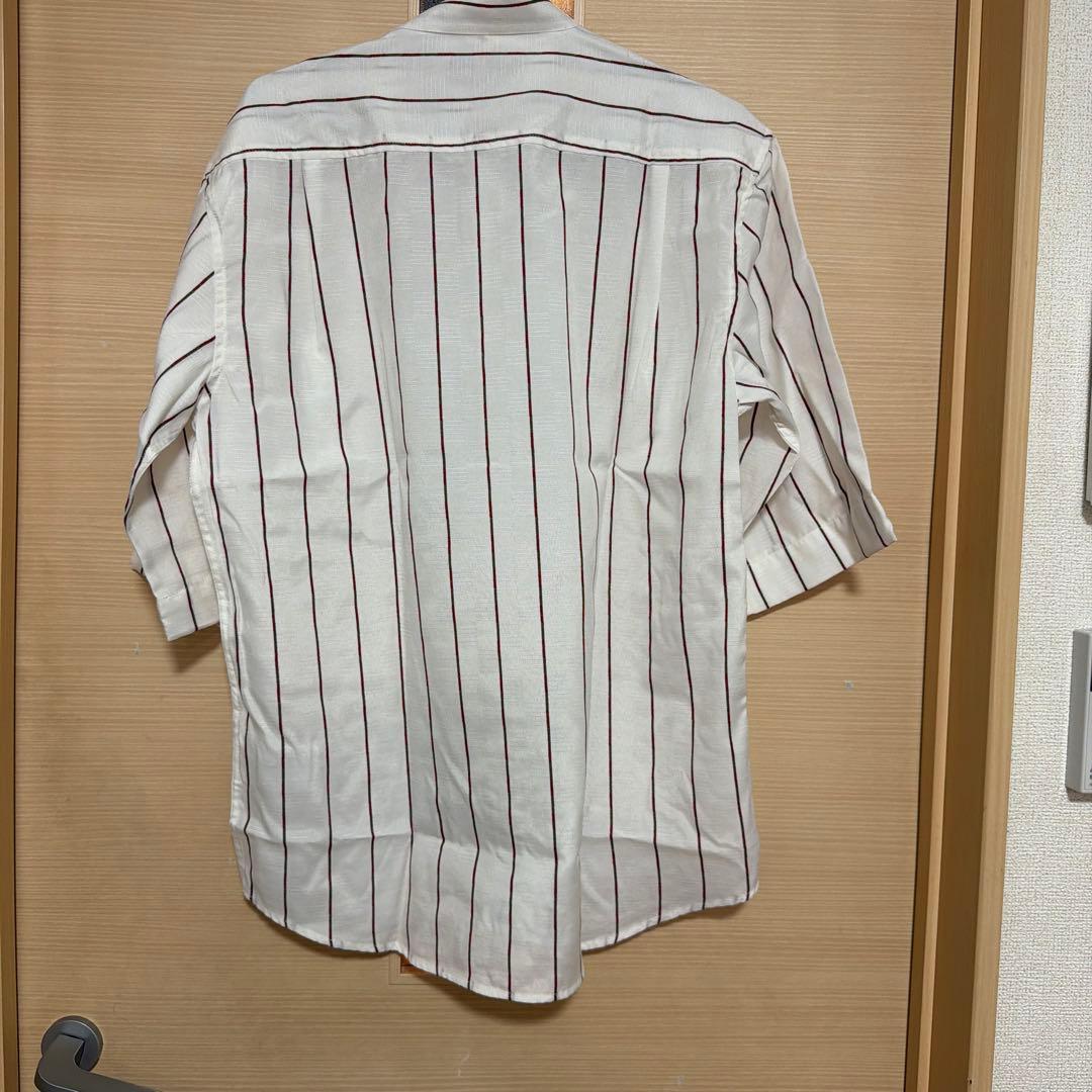 DECOY ストライプ柄 スタンドカラーシャツ Lサイズ — image 4