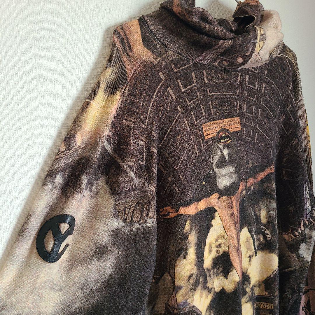 cashyage カシヤージュ　全面プリントパーカー セーター カシミヤ 十字架 — image 2