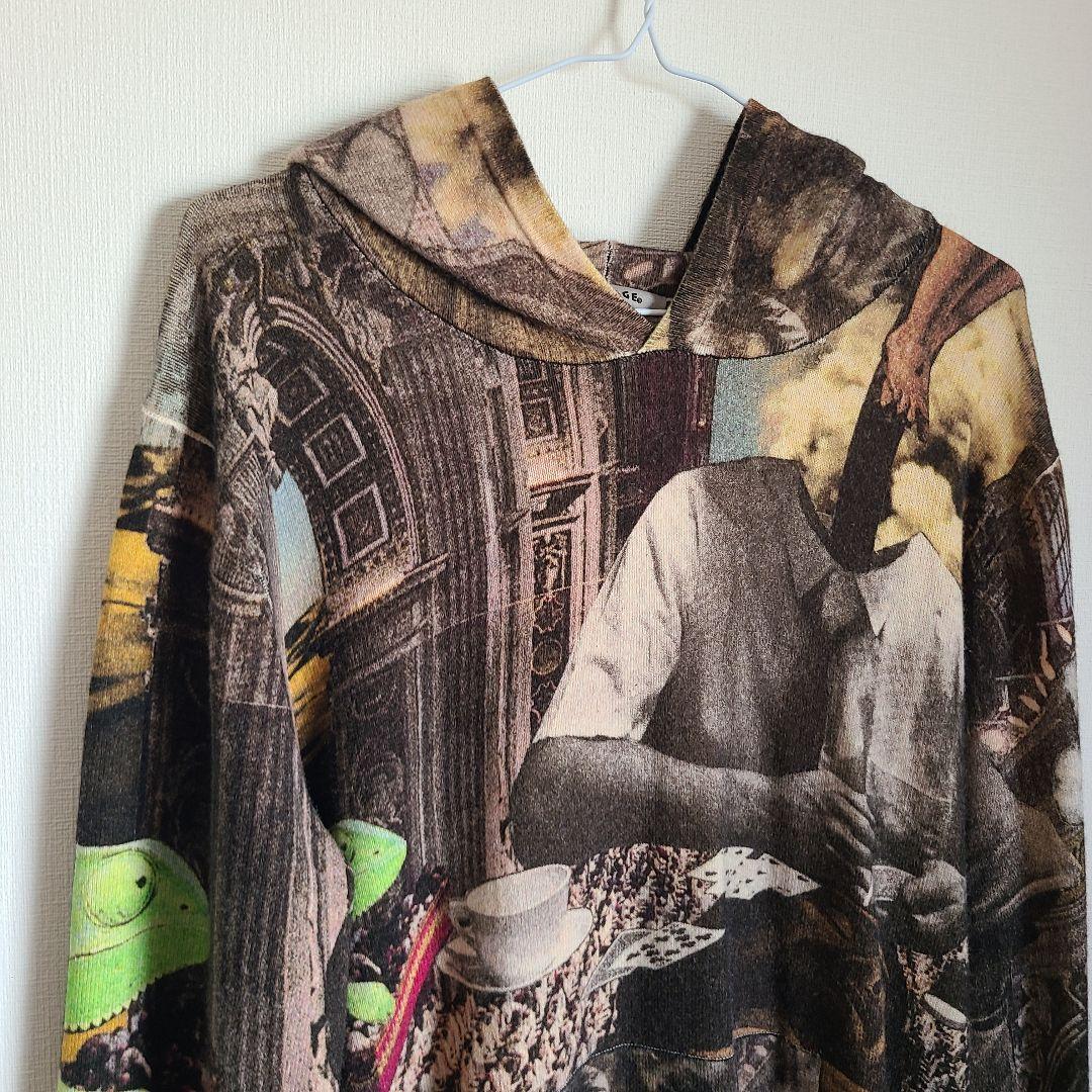 cashyage カシヤージュ　全面プリントパーカー セーター カシミヤ 十字架 — image 3