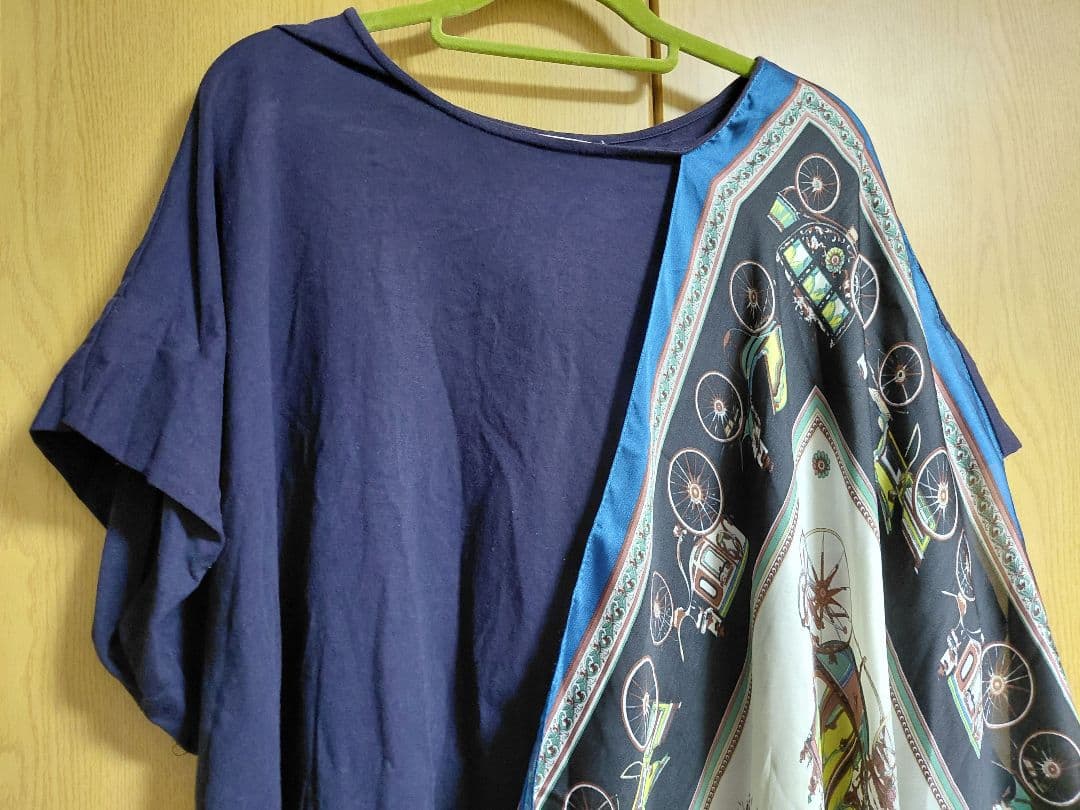 【Bou Jeloud】スカーフ付きカットソー ネイビー — image 2