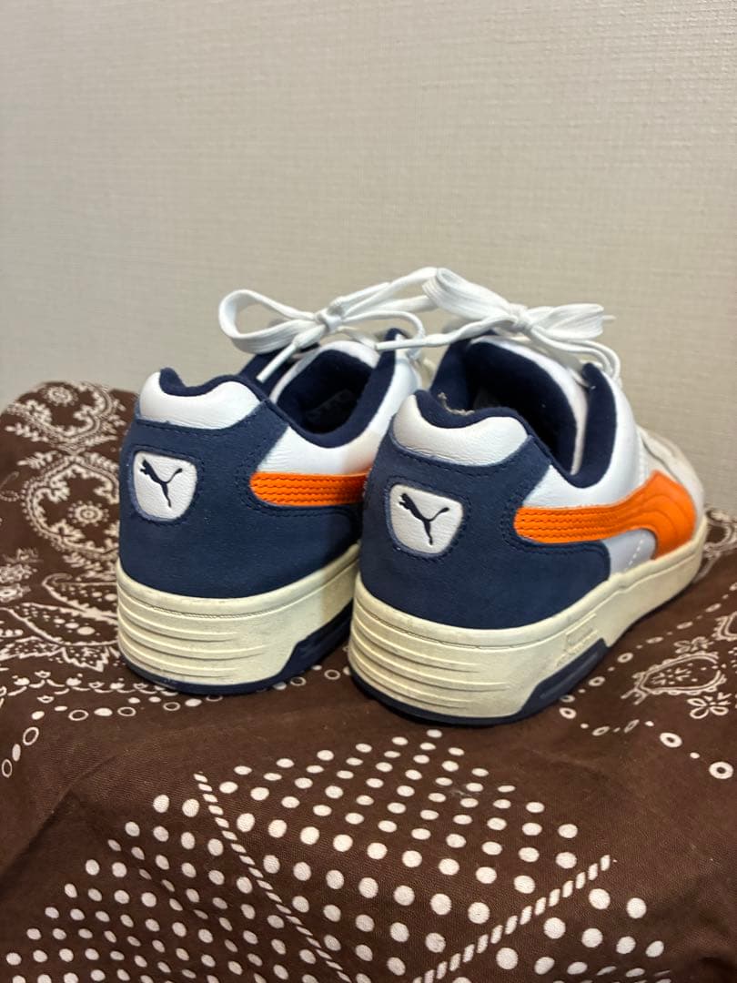 美品！PUMA SLIPSTREAM スニーカー ホワイト オレンジ ネイビー — image 2
