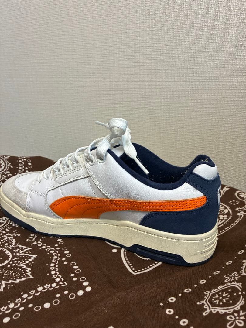 美品！PUMA SLIPSTREAM スニーカー ホワイト オレンジ ネイビー — image 4