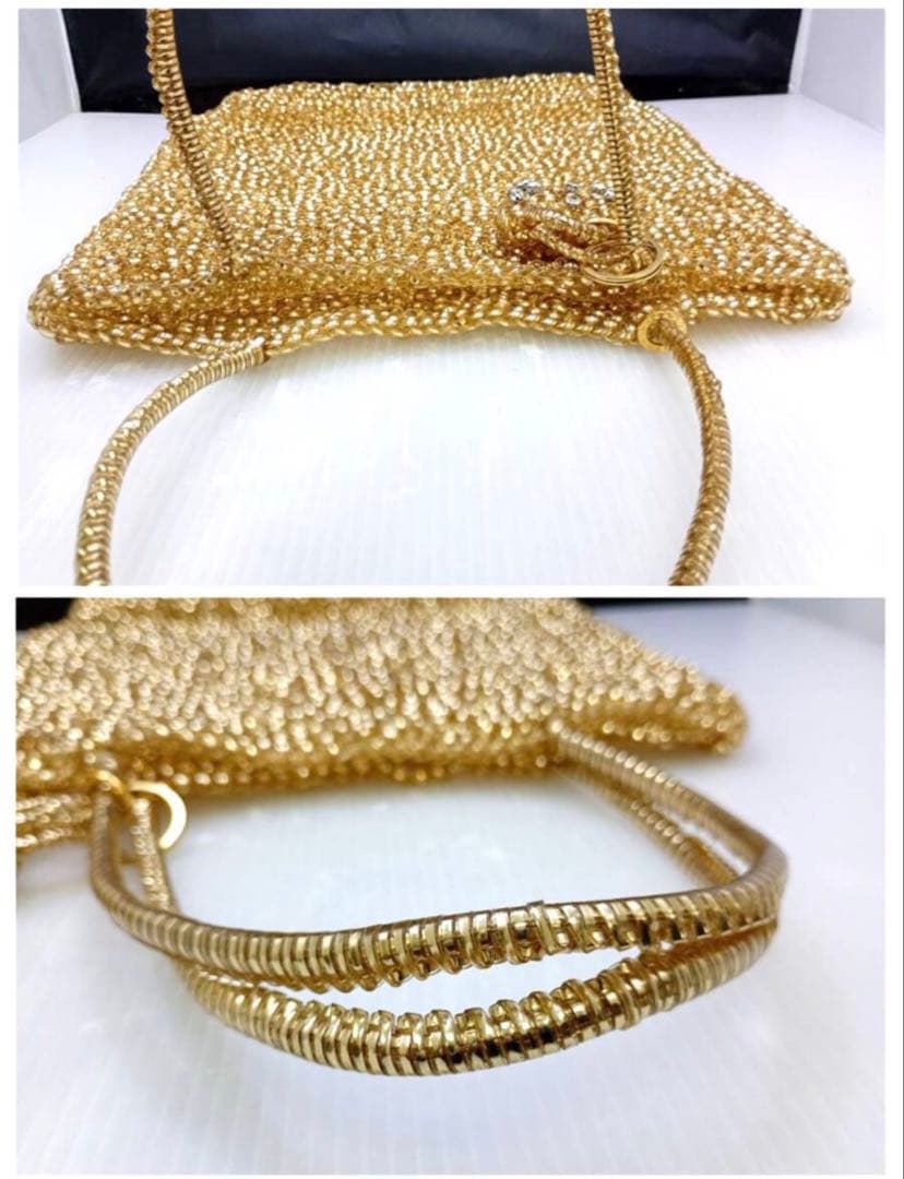 美品✨ANTEPRIMA アンテプリマ ハンドバッグ 定番スクエア 金 ビジュー — image 3