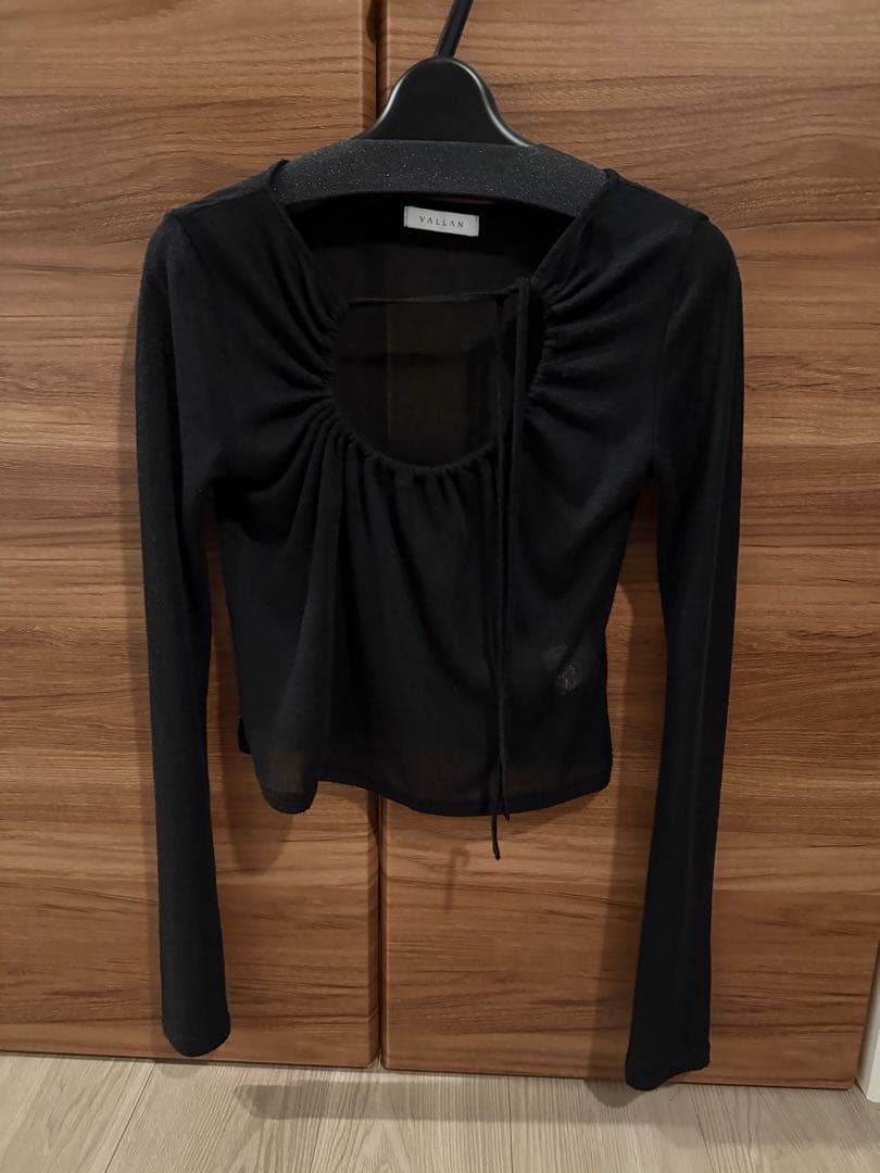 vallan Decollete Gather Sheer Tops — image 3