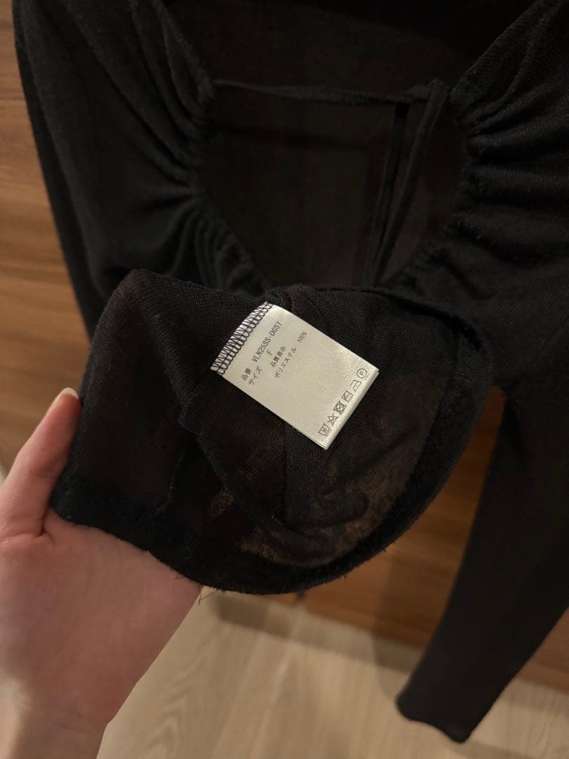 vallan Decollete Gather Sheer Tops — image 4