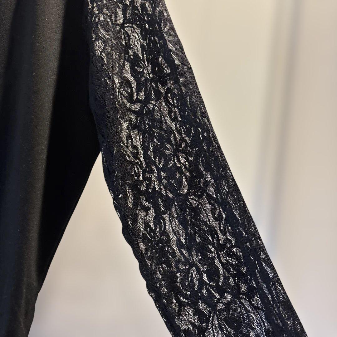 試着のみ SHEIN 長袖 レース袖 トップス ブラック Mサイズ — image 2