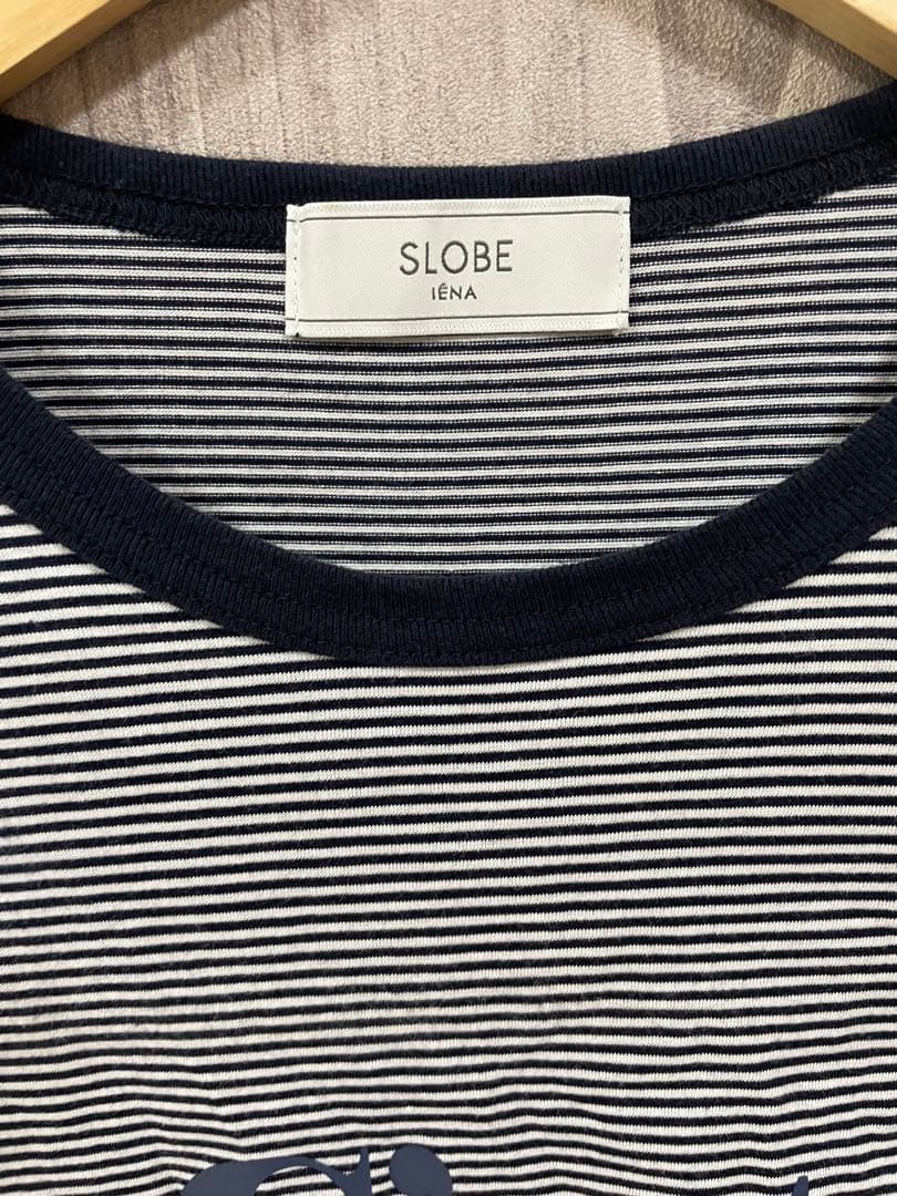 【美品】スローブイエナ ボーダーTシャツ 日本製　ネイビー　カットソー — image 4