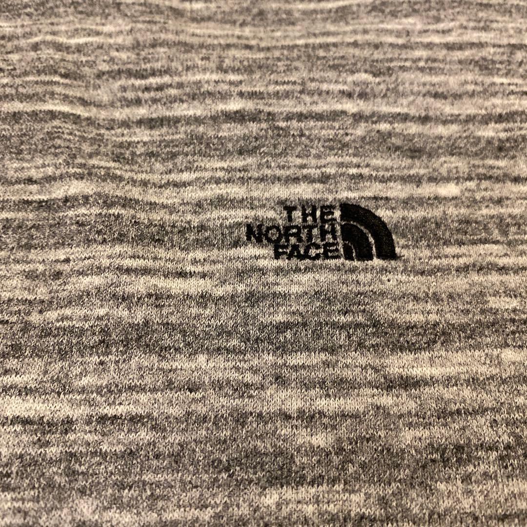 THE NORTH FACE ストライプ ロングワンピース 半袖 グレー — image 3
