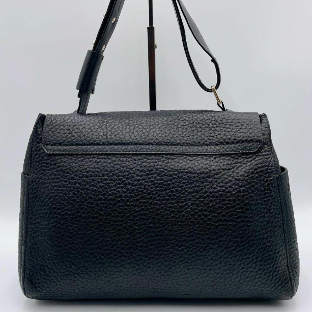 極美品 FURLA カプリッチョ ハンド ショルダーバッグ 黒 f750 — image 3
