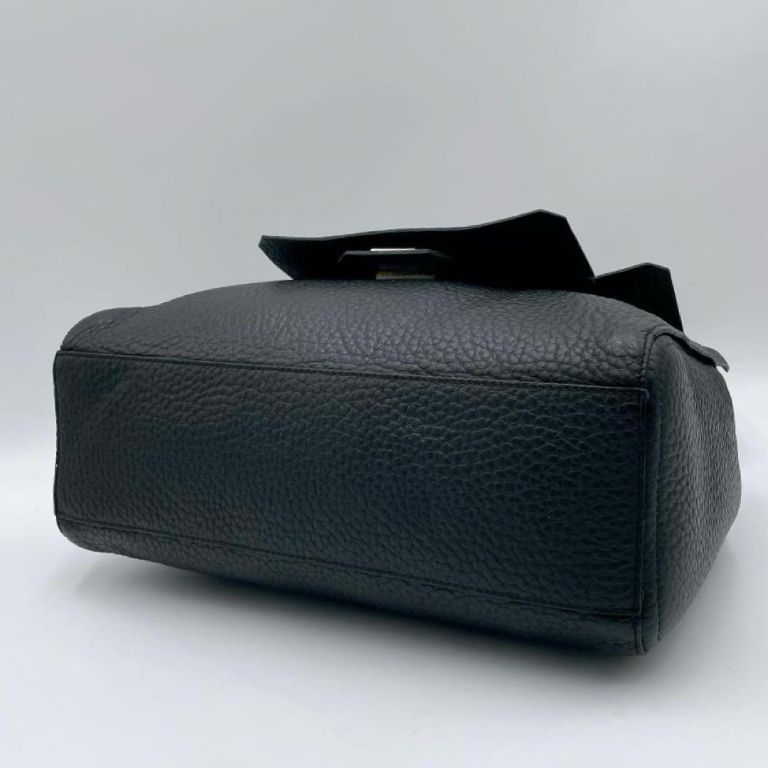 極美品 FURLA カプリッチョ ハンド ショルダーバッグ 黒 f750 — image 4