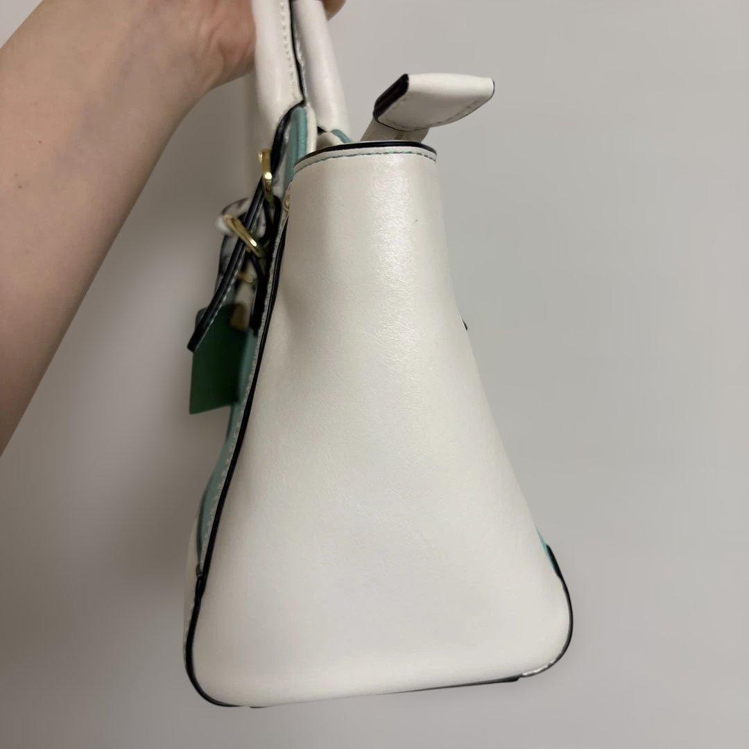 Samantha & chouette ハンド バッグ ターコイズ ホワイト — image 4