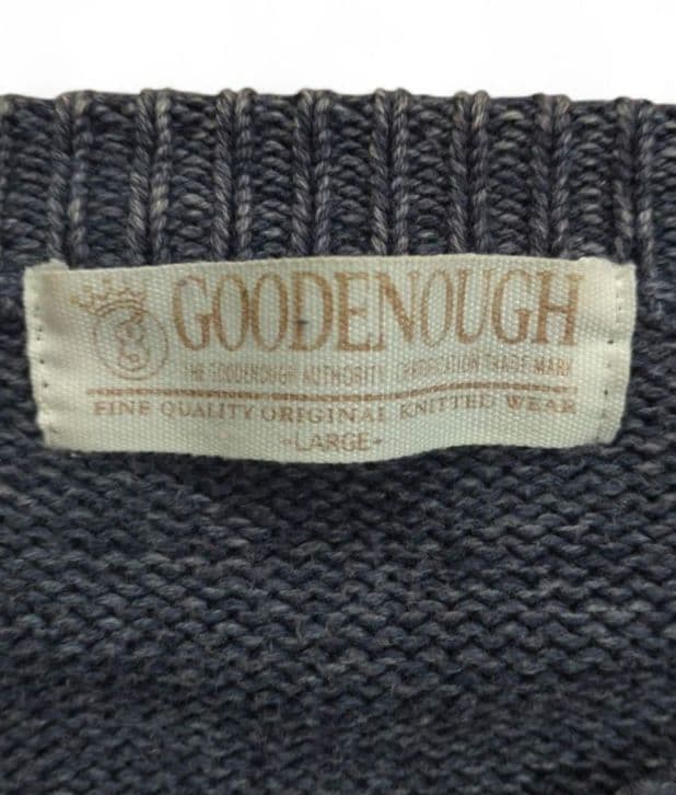 ☆GOODENOUGH クルーネック コットンニット セーター ネイビー — image 3