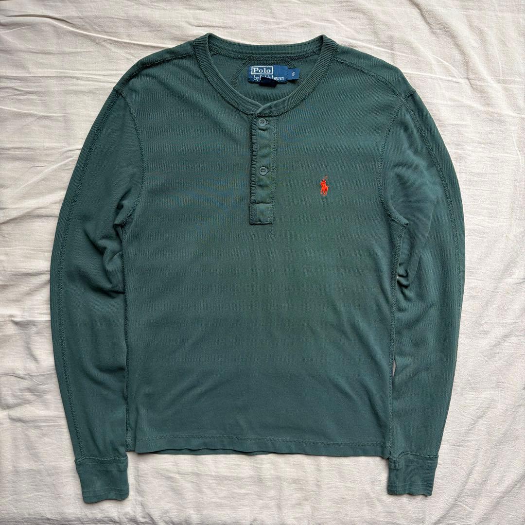 【90s】Ralph Lauren ヘンリーネック ロンT 鹿の子 サーマル — image 4