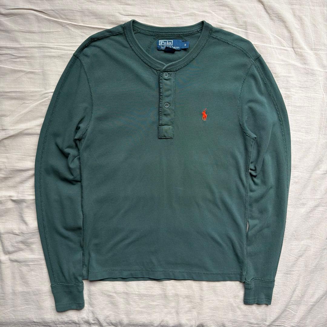 【90s】Ralph Lauren ヘンリーネック ロンT 鹿の子 サーマル — image 5