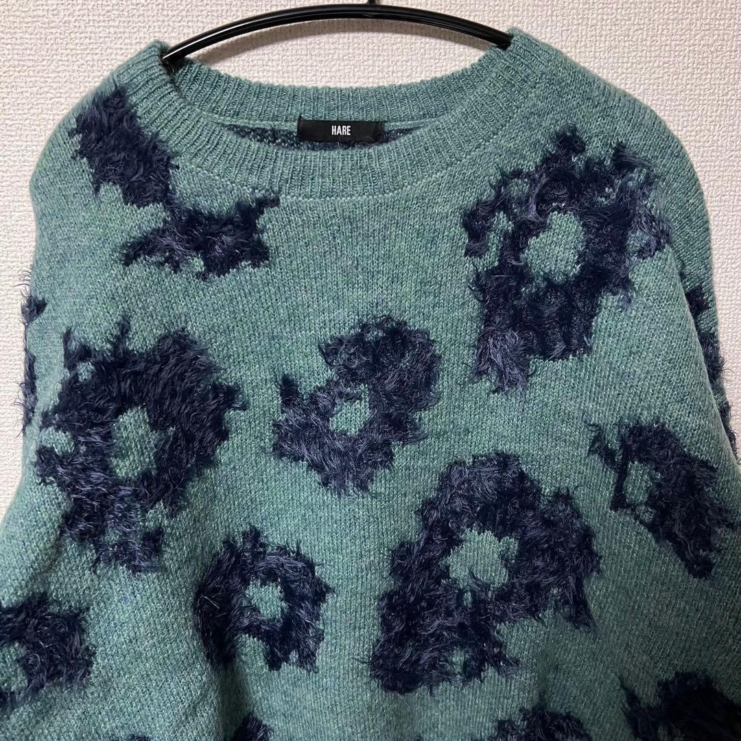 【HARE】メランジシャギーフラワープルオーバーニット — image 4