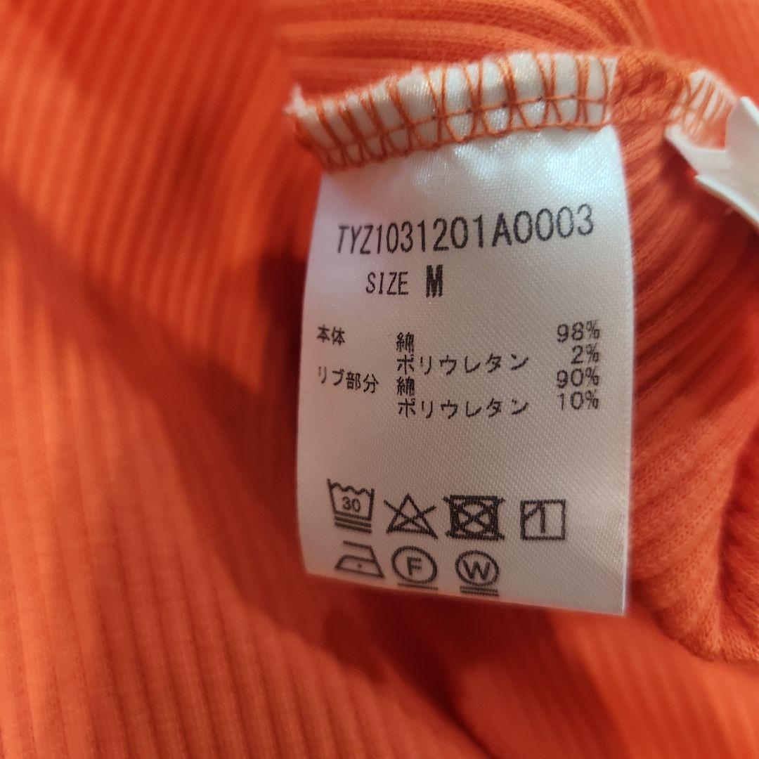 チャオパニックティピー　すっきりシルエットリブスカート　レッド　オレンジ　M — image 4