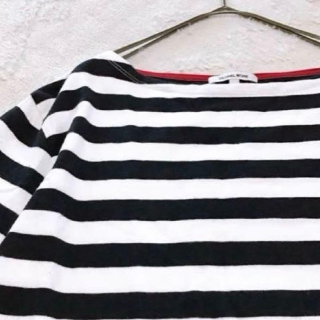 即決可能 グローバルワーク カットソー Tシャツ M ボーダー 長袖 綿 — image 5