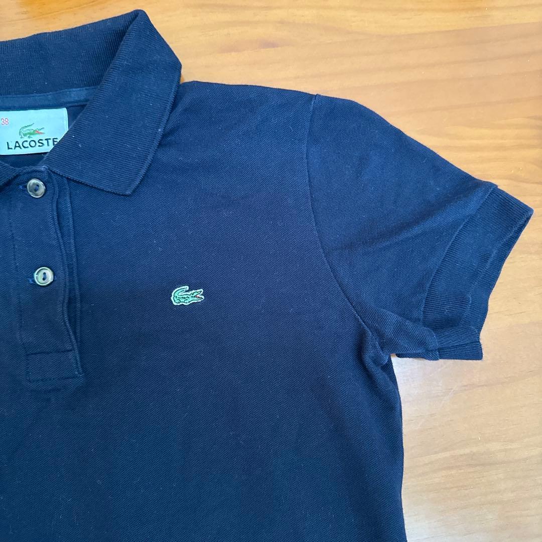 LACOSTE ラコステ 半袖ポロシャツ ネイビー サイズ38 — image 3