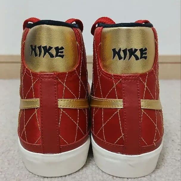美品 NIKE BLAZER MID 26cm レッド×ゴールド 希少カラー — image 5