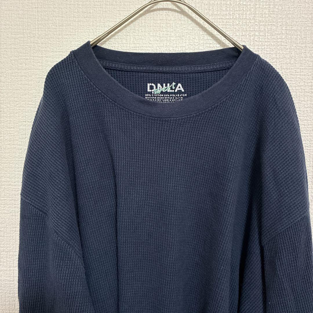 DNLA 【XXL】ネイビー 長袖Tシャツ ワッフル生地 長袖Tシャツ 紺色 — image 4