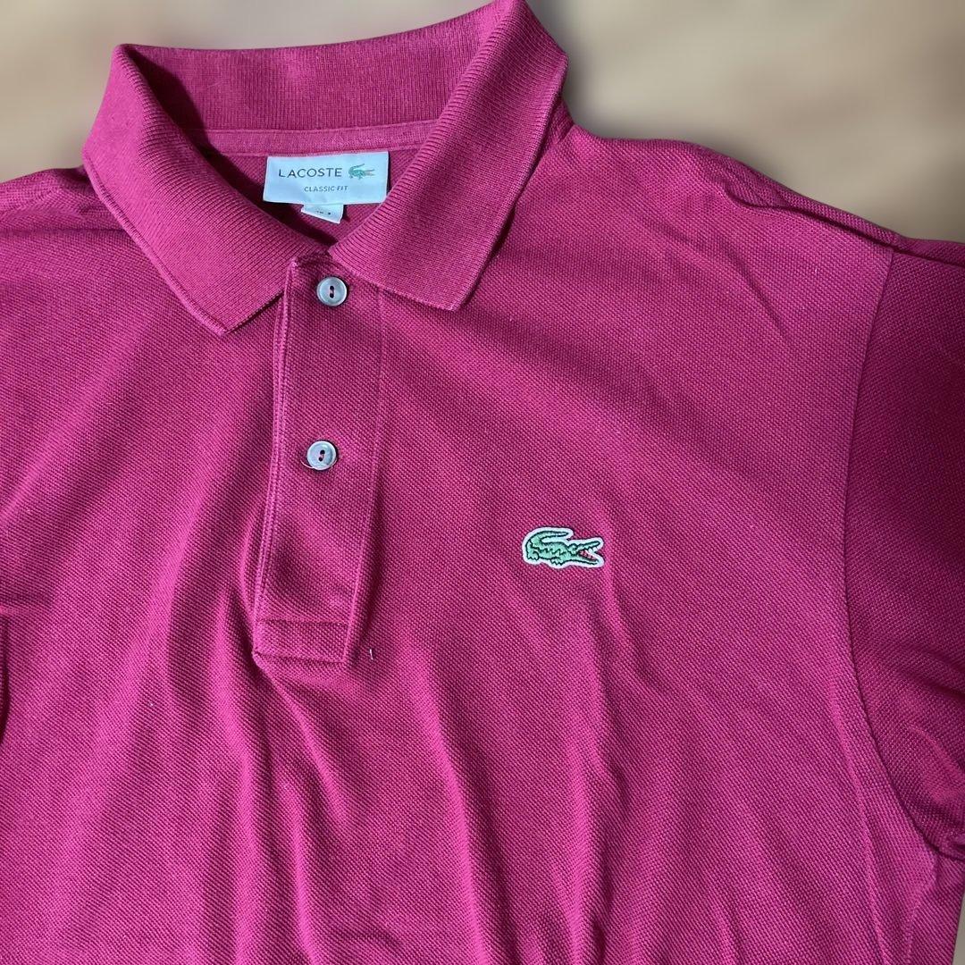 LACOSTE Classic Fit ポロシャツ バーガンディ — image 2