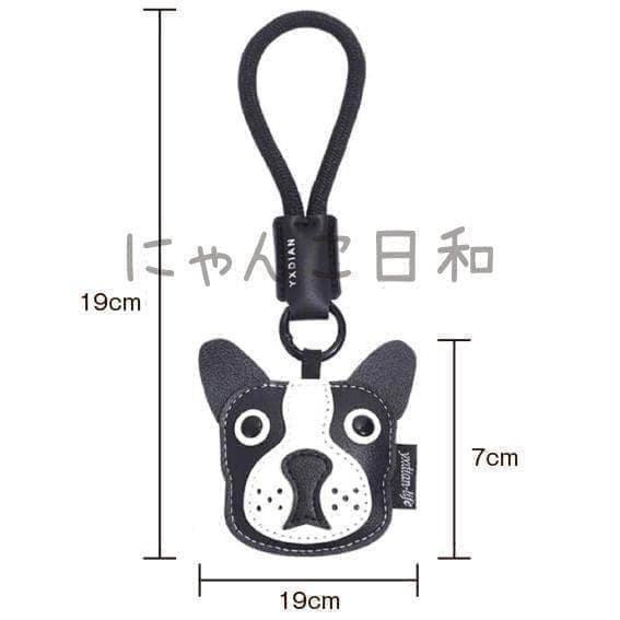フレンチブルドッグ ボストンテリア PUレザー キーホルダー バッグチャーム — image 3