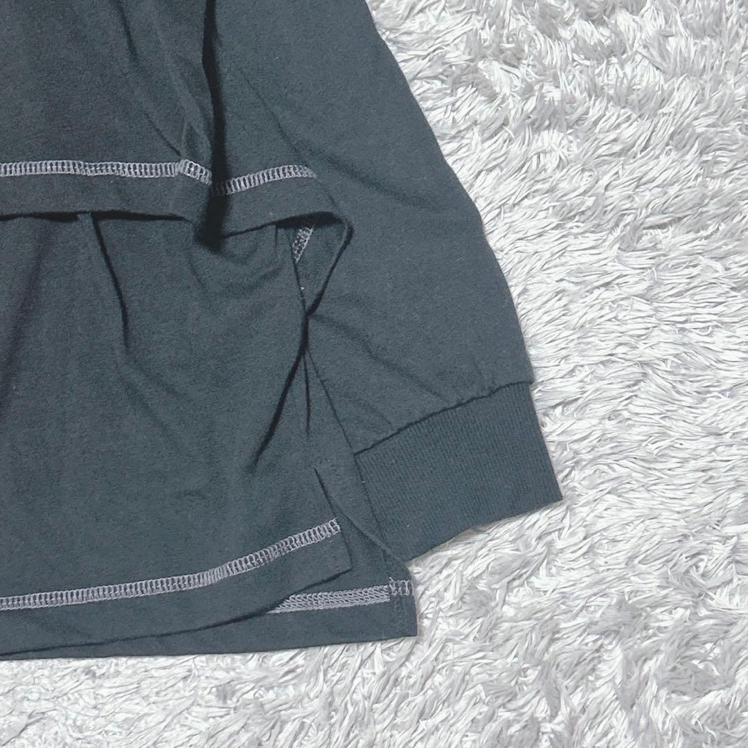 n'OrLABEL 長袖カットソー ゆるだぼロングTシャツ ステッチ (F)黒 — image 5