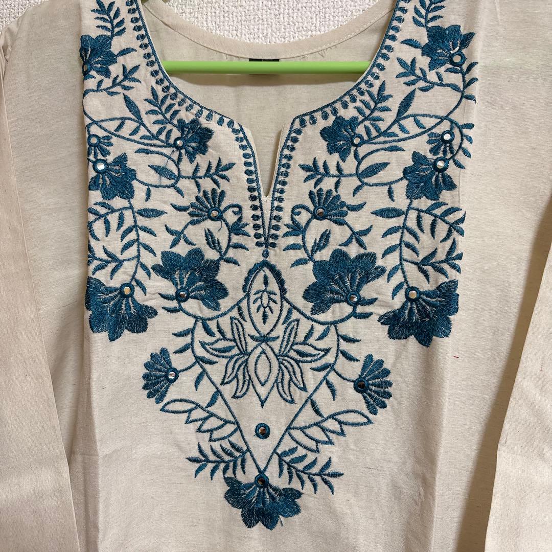 インド夏用　khadi cotton cord set — image 3