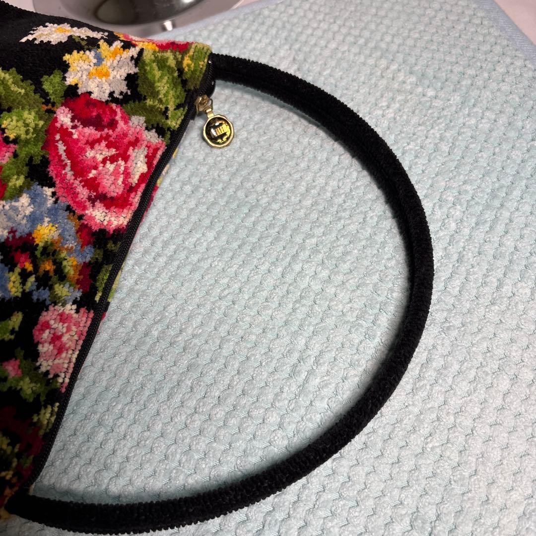 FEILER フラワー刺繍 ハンドバッグ — image 5