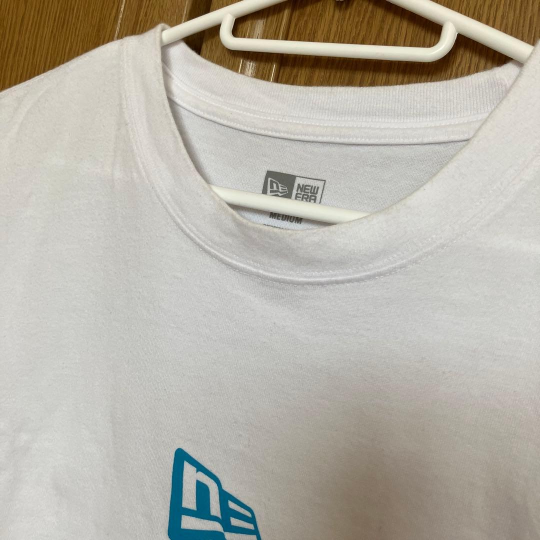 NEW ERA 半袖Tシャツ メンズM ホワイト ワンポイントロゴ — image 4