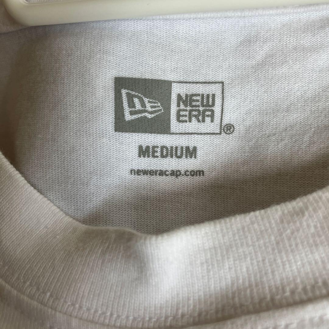 NEW ERA 半袖Tシャツ メンズM ホワイト ワンポイントロゴ — image 5